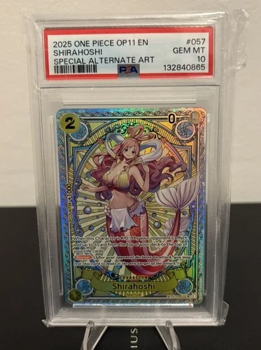 One Piece EB01-057 A Fist of Divine Speed - Shirahoshi SP Alternate Art PSA 10