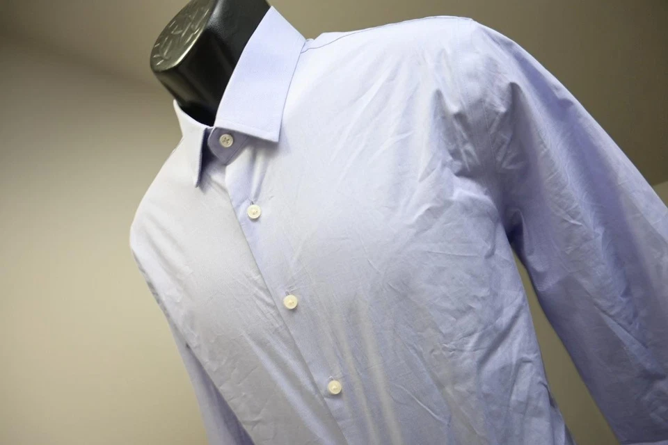 Express 1MX Dress Shirt Fitted Stretch Light Purple Long Sleeve Mens Sz Medium - Image 2 of 4