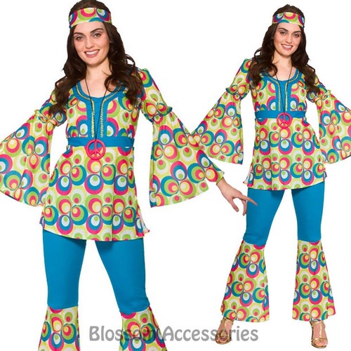 K986 1960s 60s 70s Go Go Retro Hippie Woodstock Hippy Women Groovy