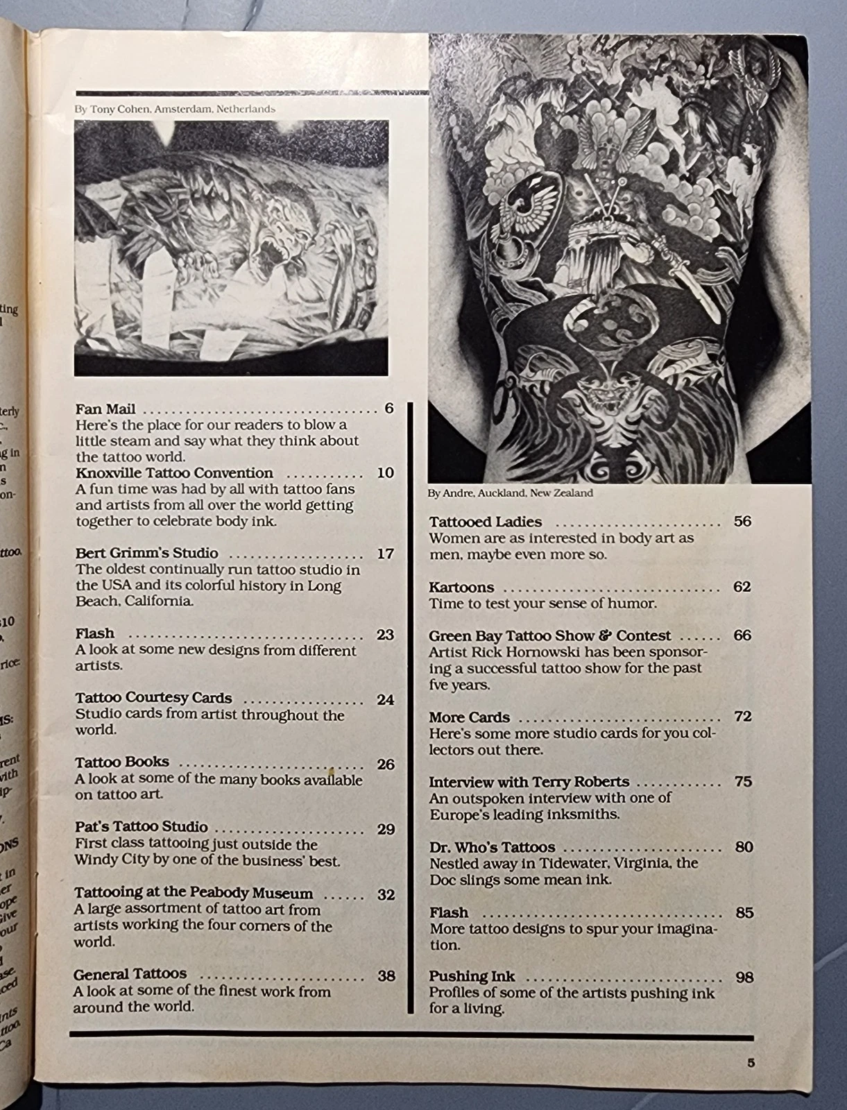 original vintage '87 tattoo VIII mag nyc irezumi bert grimm roy boy spider webb - product detail image 2