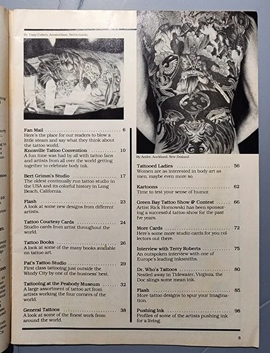original vintage '87 tattoo VIII mag nyc irezumi bert grimm roy boy spider webb image 2