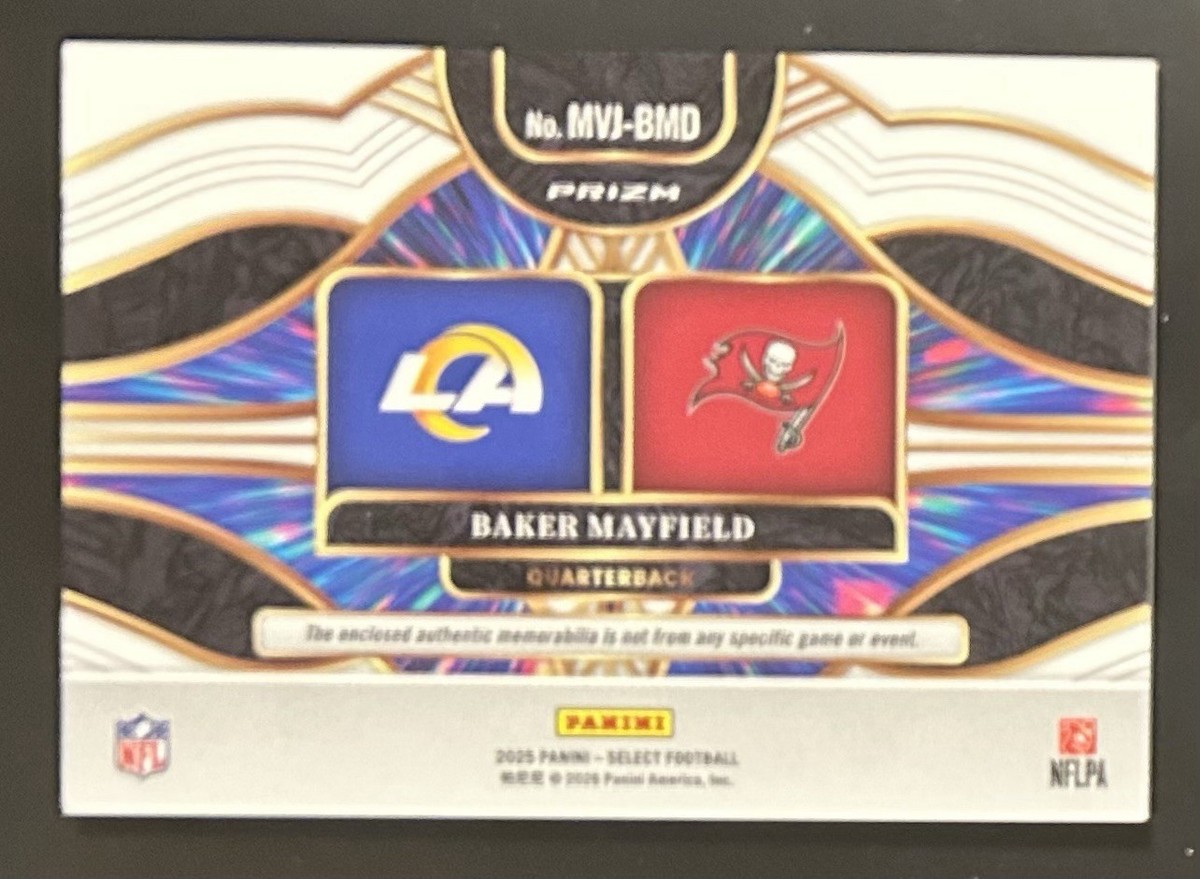 2025 Panini Select Multiverse Blue Prizm Baker Mayfield #MVJ-BMD