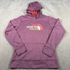 North Face Womens Long Sleeve Hoodie Sweatshirt Small Petite Purple Polyester