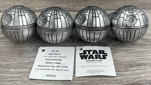 Star Wars Death Star Cabinet/Drawer Knobs Set Of 4 REALLY NEAT GOOD ADD ONS