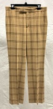 NEW Ralph Lauren Purple Label Tan Plaid Flannel Dress Pants 10