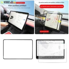 Screen Protector + Tool Fit For Tesla Model 3/Y Navigation Screen Tempered Glass