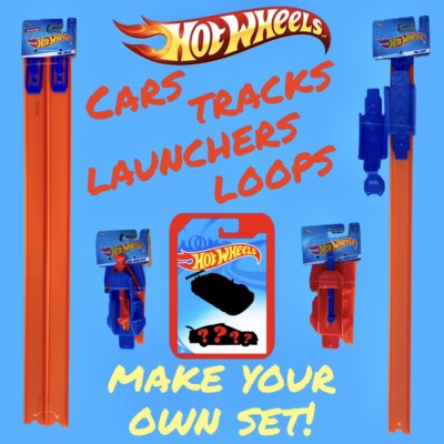  Make A Set* Hot Wheels Track Builder Loop Launcher Lane Car Netflix Let's Race