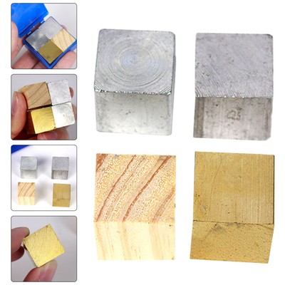 4pcs Mass Metal Cylinder Weights Blocks Physical Cube Set Aluminum Density Block