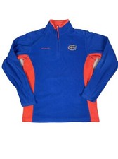 Columbia Florida Gators Jacket Mens Small Fleece Blue Orange Pullover 1/4 zip