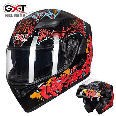 GXT Motorcycle Helmet Full Face Dual Lens Motorbike Racing Sport Helmets DOT ECE
