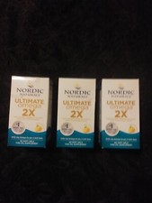 Nordic Naturals Ultimate Omega 2X 2150mg Omega-3s -60 Soft Gels LOT OF 3 Exp.27 