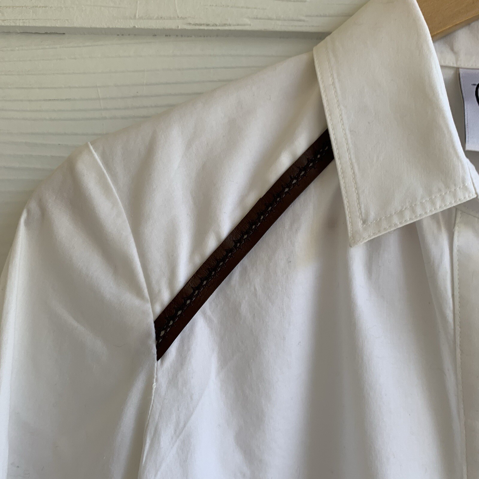 FINLEY White Tunic Top Button Down Blouse Medium … - image 3