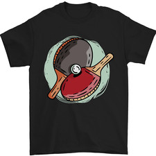 Tavolo Tennis Pagaie Ping Pong T-Shirt 100% Cotone