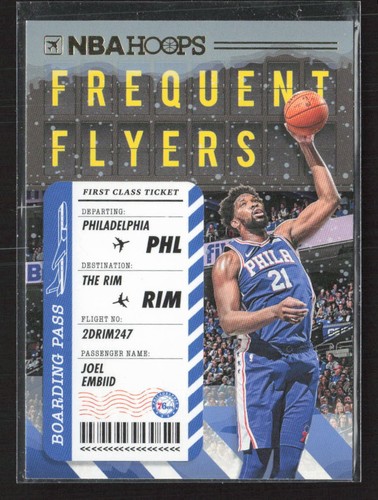 Joel Embiid #15 2020 Panini Hoops Frequent Flyers card