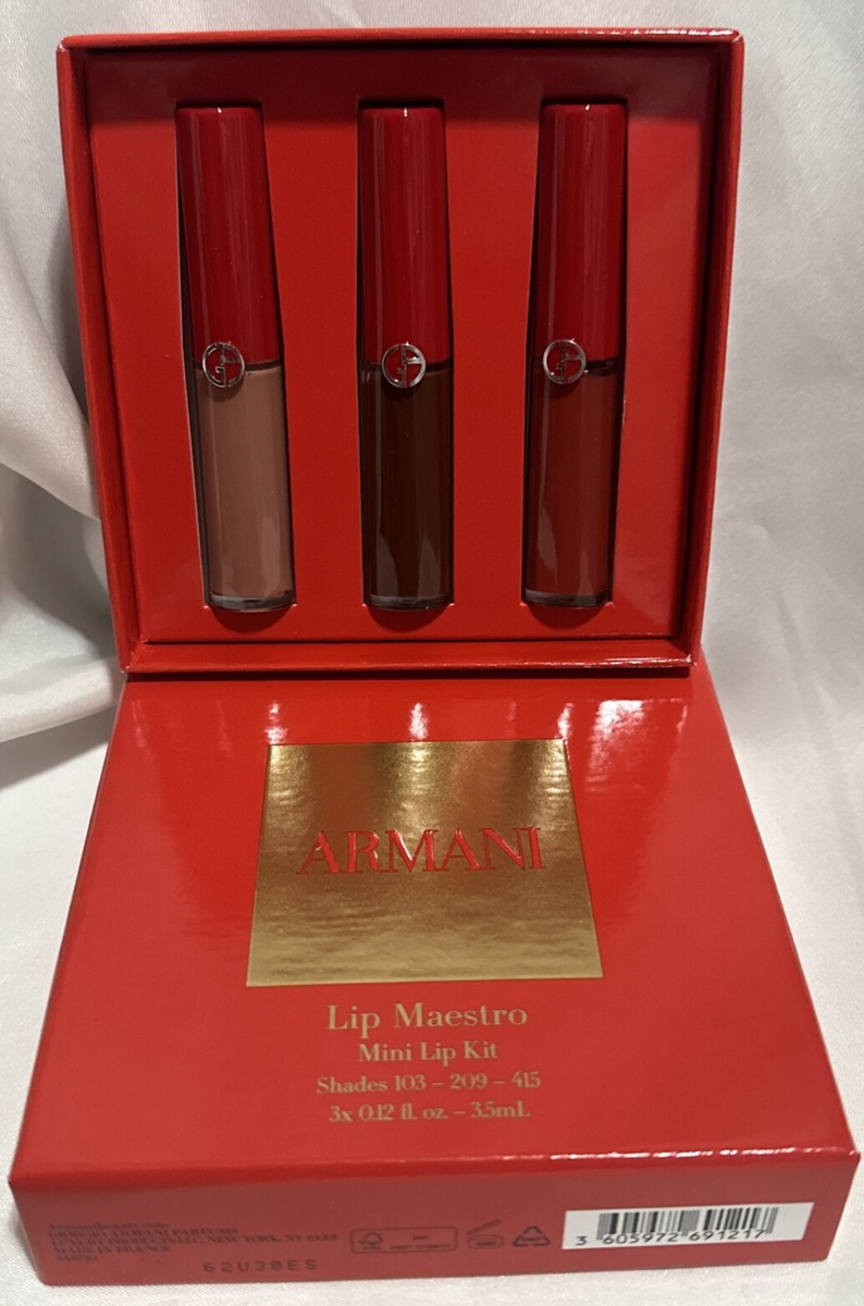 Giorgio Armani Lip Maestro Mini Lip Kit 3 Pcs 3.5ml Each Shade 103
