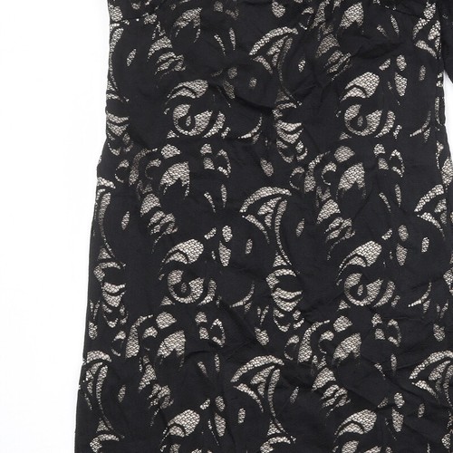 H&M Womens Black Polyester Blend Size M One Shoulder Zip - Picture 7 of 10