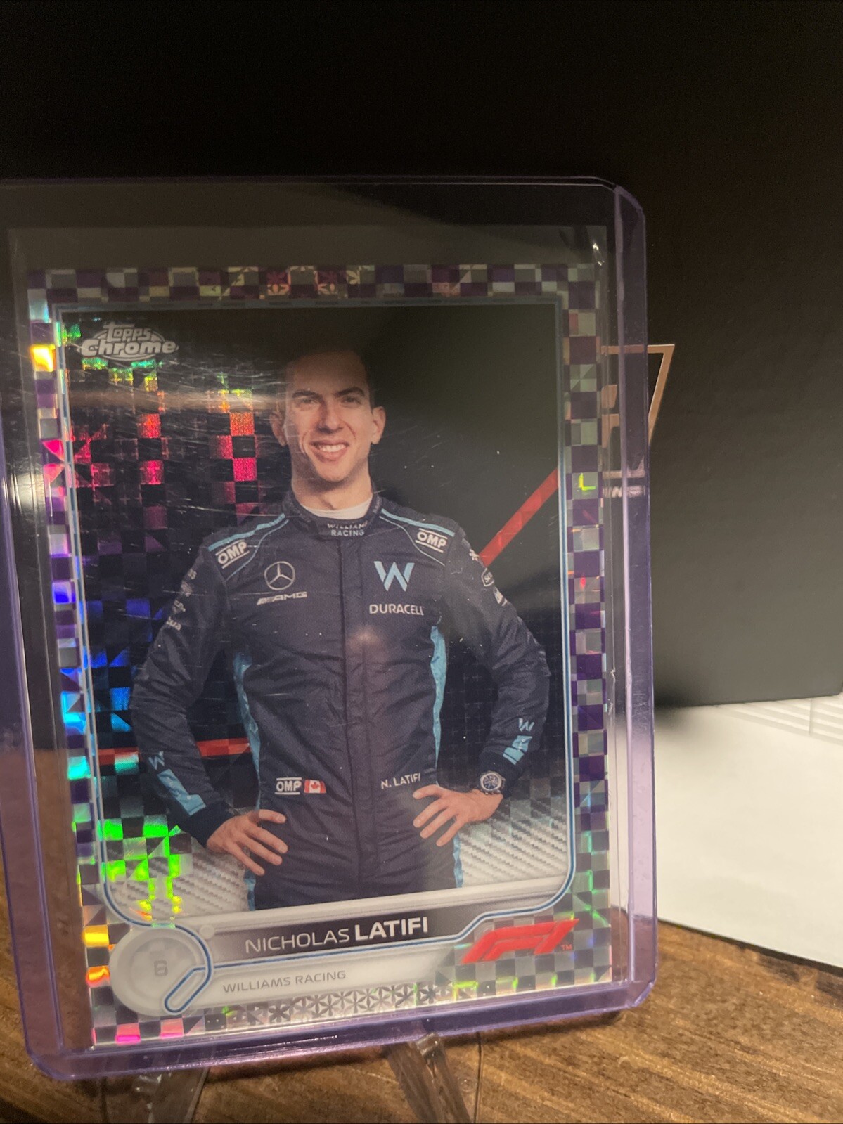 2022 Topps Chrome Formula 1 F1 #51 Nicholas Latifi Purple Checker Flag /199