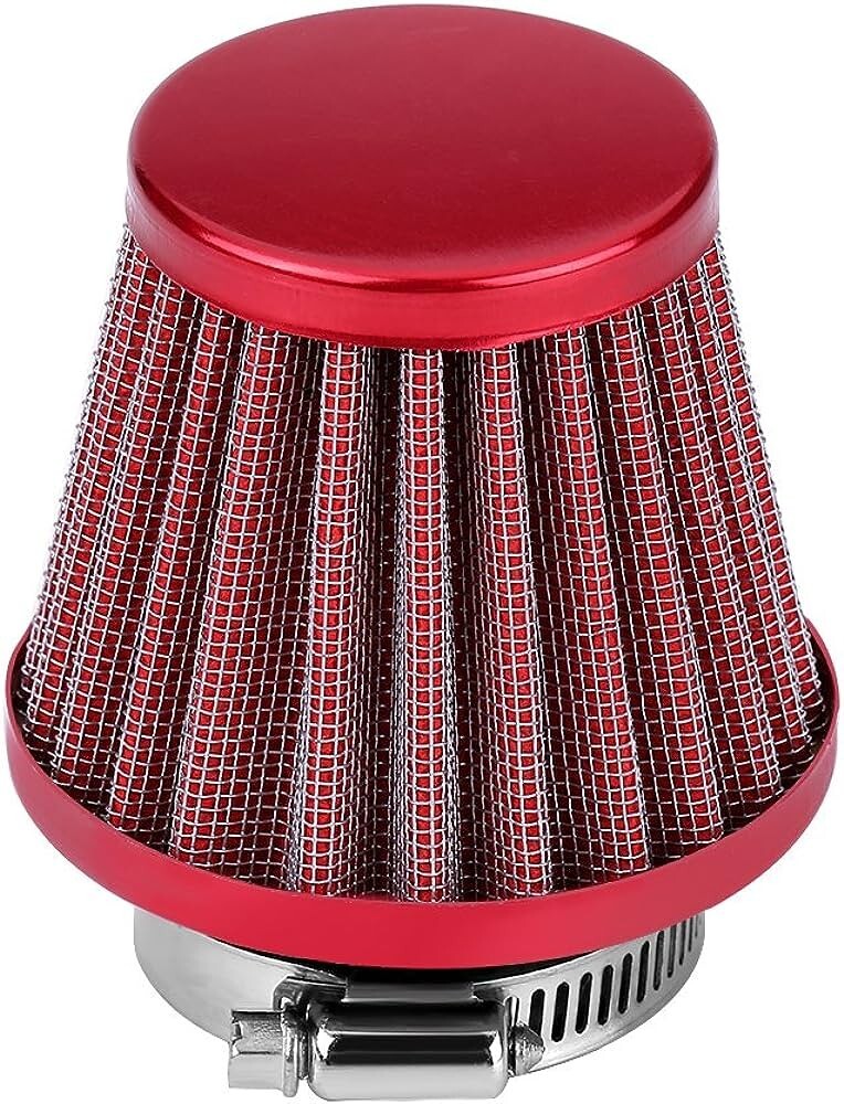 Red 38mm Air Filter For Dirt Bikes, ATVs, Pit Bikes & Mini Motorcycles - HMParts