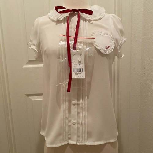 Ank Rouge Blouse With Red Ribbon New W s Lolita Jfashion Harajuku Ebay