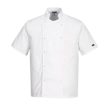 Portwest Chef Jacket Short Sleeve Hardwearing C733 Catering