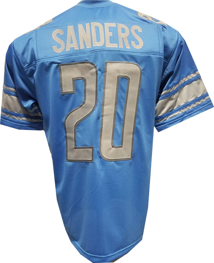 UNSIGNED Custom Stitched Football Blue Barry Sanders Jersey Men's eBay