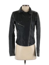 Shinestar Women Black Faux Leather Jacket S