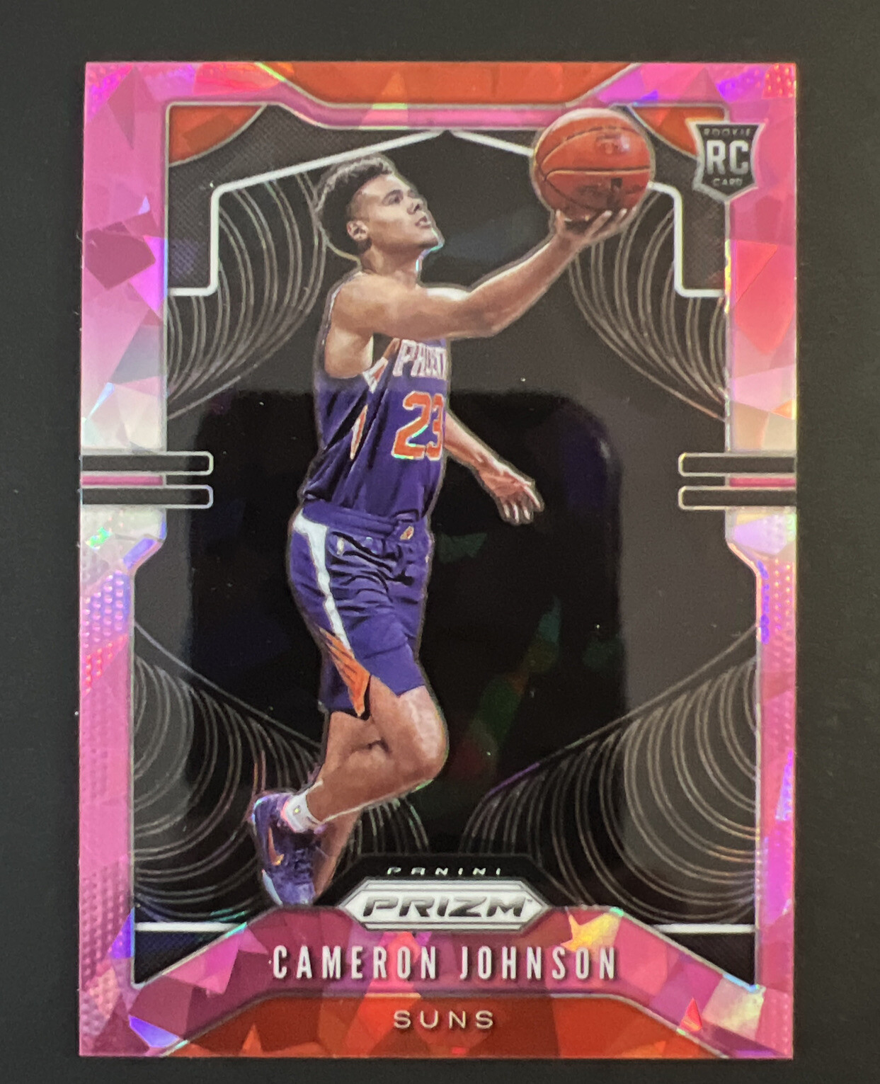 2019-20 Panini Prizm Cameron Johnson #257 Pink Cracked Ice Prizm Suns RC