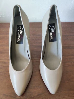 Escarpin Pleaser Cuir Taille 38 couleur Taupe neuf - Photo 1/4