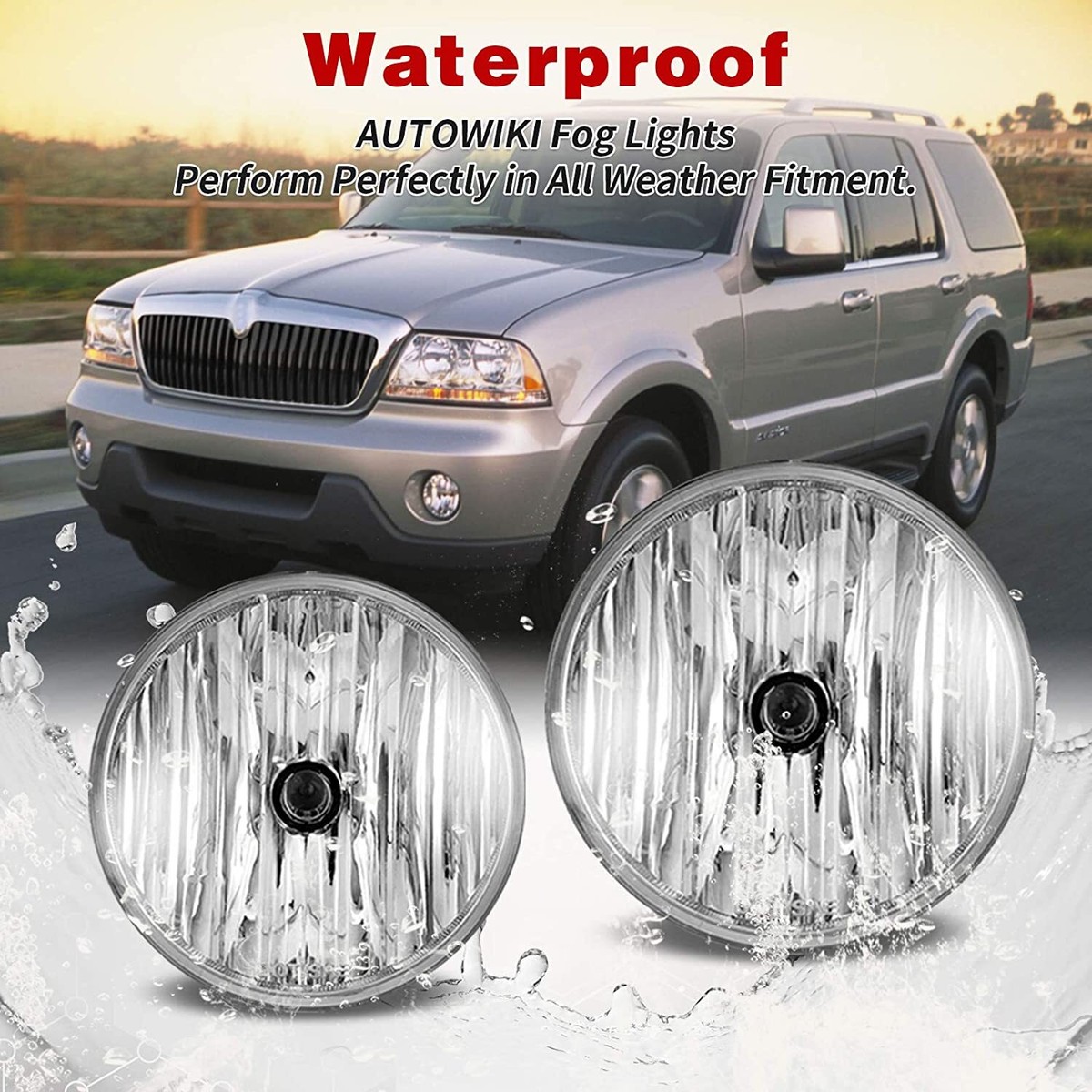 Pair Of Clear Fog Lights For Ford F-Series (2001-2004) – Halogen, DOT/SAE Approved