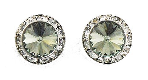 Завершающий штрих - Серьги с крупным хрустальным камнем и Черным бриллиантом в серебряной отделке 4490₽