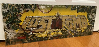 Vintage 1982 Lost Tomb Arcade Machine Backglass Stern Electronics Seeburg Rare