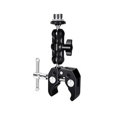 Lanxire Super Clamp Mic Microphone Mount Crab Clamp Double Ball Head with 1/4...