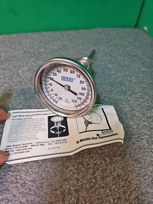 Wika TI.32 Bimetal Thermometer 4in Stem | 1/2in Npt | -20 TO 120°C | 360° ANGLE