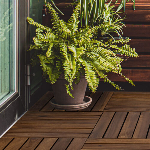 Klickfliese Holzfliese Terrassenplatten Balkonboden Akazie 18er Set (30,86€/1qm) - Bild 5 von 12