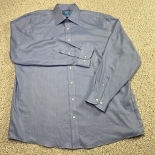 Stafford Mens Dress Shirt sz L Light Blue Button Up Career Officewear Corporate