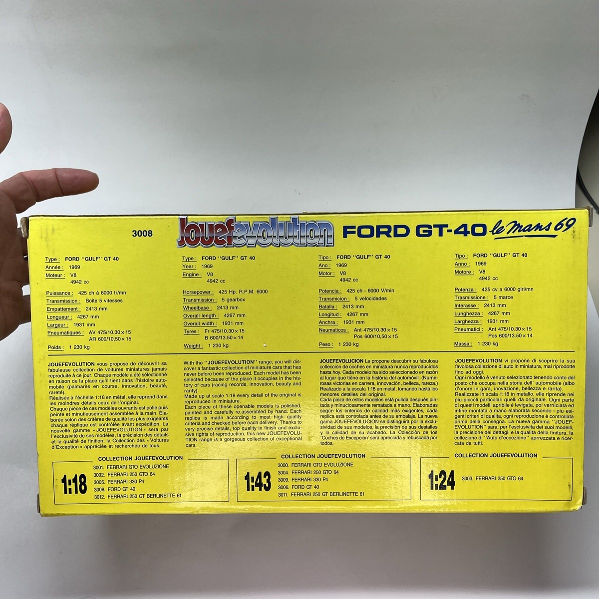 Jouef Evolution 1:18 Ford GT 40 Le Mans Winner 1969 #6 Blue Jouef Evolution 1:18 Ford GT 40 Le Mans Winner 1969 #6 Blue