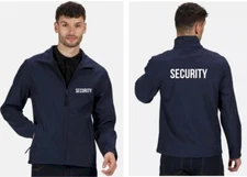 SECURITY SOFTSHELL JACKET - Régate - Brodé - avant et arrière