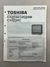 Toshiba CX2034 C2034M CX2034C Original Service Manual Free Shipping