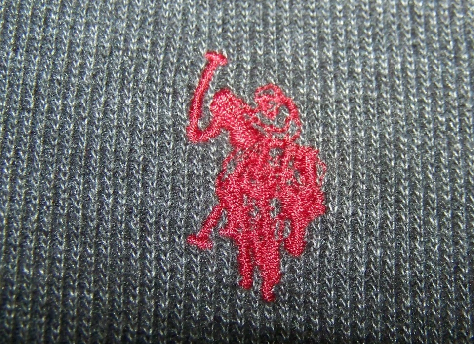 US Polo Association Quarter Zip Up Charcoal Gray Sweater Men’s Size Large - Image 4 of 4