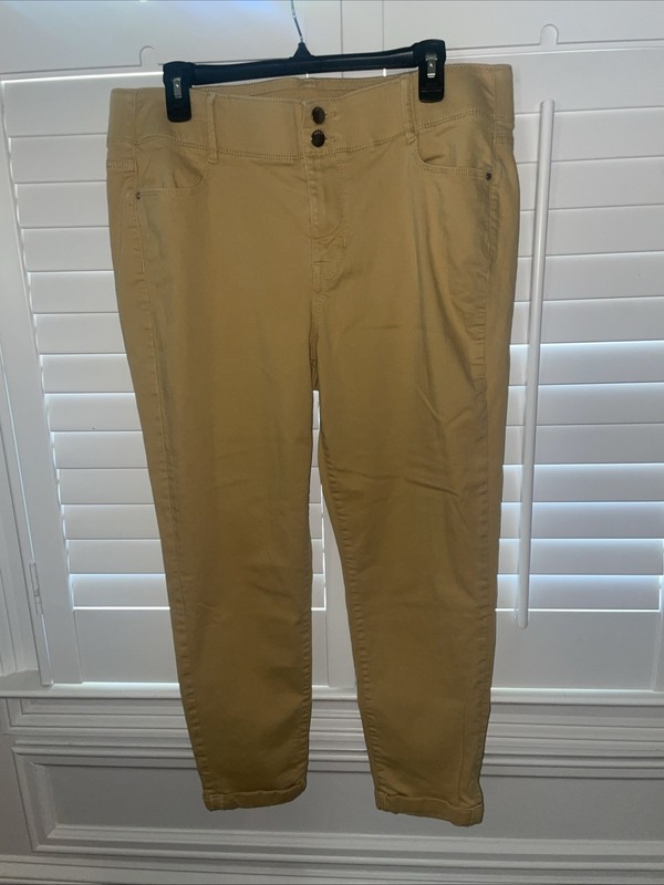APT 9 Women’s Yellow Stretchy Ankle Jeans-Like Pants - Size 16
