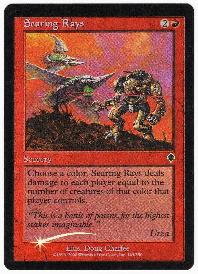 Searing Rays 2000 Invasion FOIL Red Uncommon Sorcery MTG NM AZ1