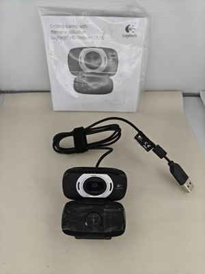 Logitech C615 1080p HD Laptop Webcam   Black - Folding Design