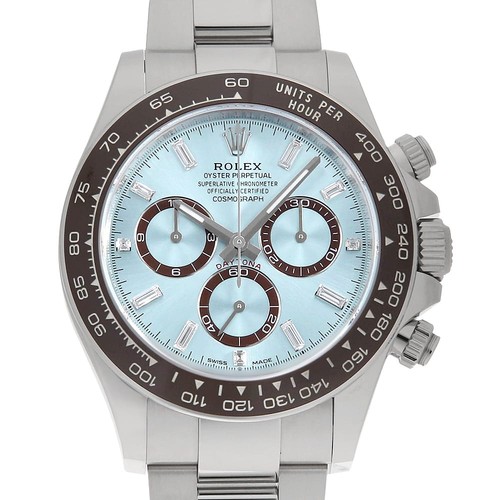 ROLEX Cosmograph Daytona 8P Baguette Diamonds 3P Diamonds 126506A Ice blue R...