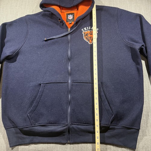 Chicago Bears Sweatshirt Mens 3XL Blue NFL Football G-III Full Zip Hoodie Fleece - Afbeelding 4 van 9