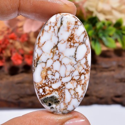 Natural Wild Horse Jasper Oval Cabochon 52 Ct. Gemstone 42X24 mm Jewelry Making