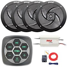 Metra Marine with 3-Zone Controller, 4x 4" 100W Speakers, 4-CH Amplifier, Kit