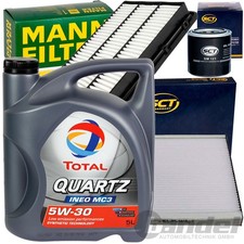 FILTER SET KIT+ TOTAL 5W30 ÖL passend für HYUNDAI TUCSON 1.6 TGDI KIA SPORTAGE