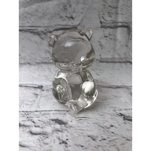 Fenton Bear Figurine Clear Glass Small Chip