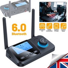 Bluetooth Transmitter Receiver V6.0 for Audio, 2-in-1 AUX Adapter for TV/Car/PC