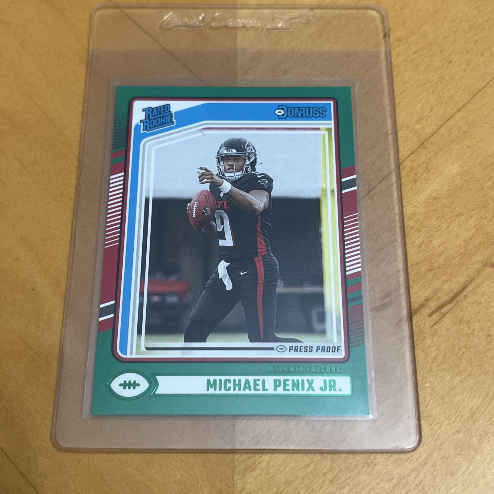 2024 Panini Donruss - Rated Rookie Michael Penix Jr. #308 Press Proof Green (RC)